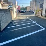 新たに駐車場のラインを引いた